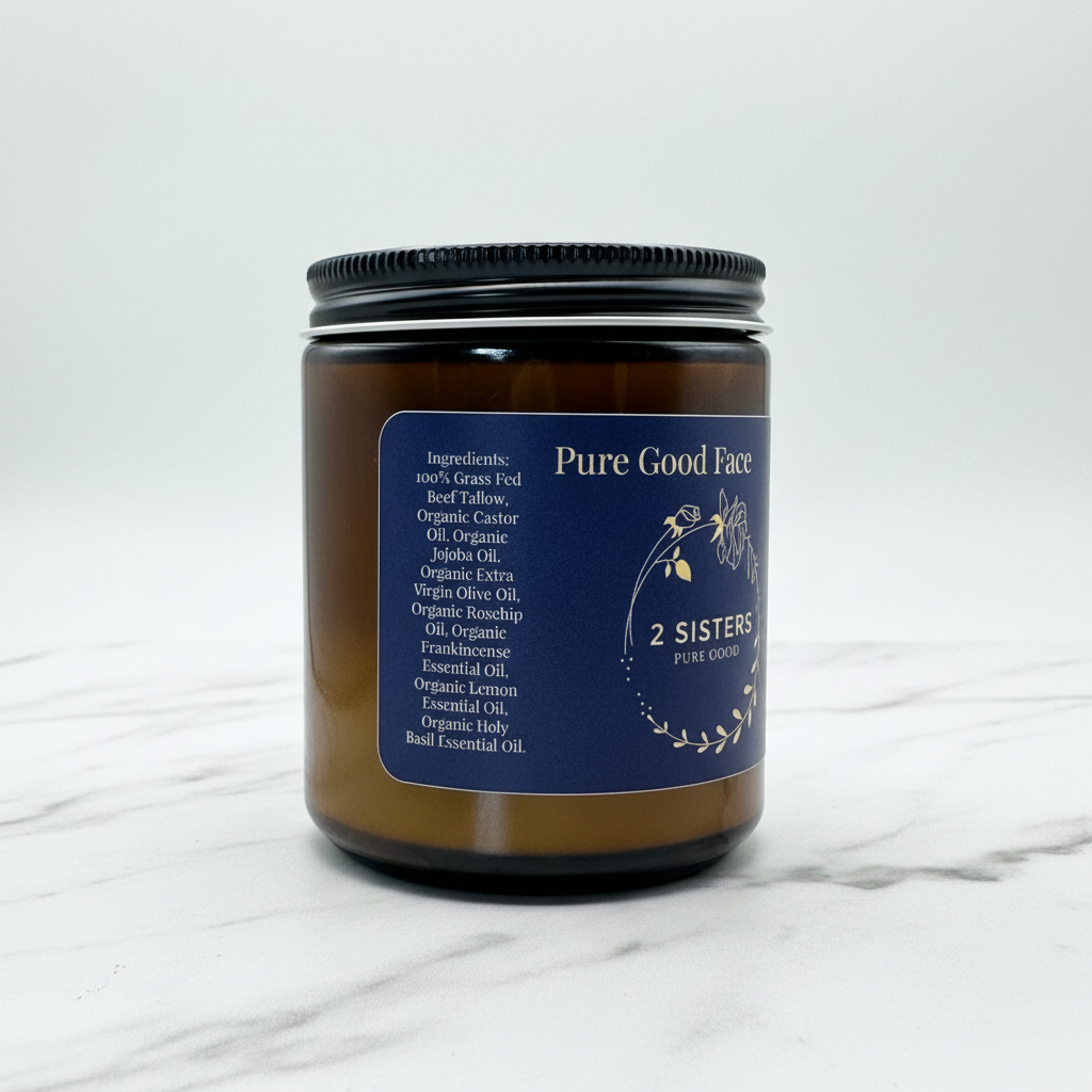Face Cream Product Photo with White Marble Background