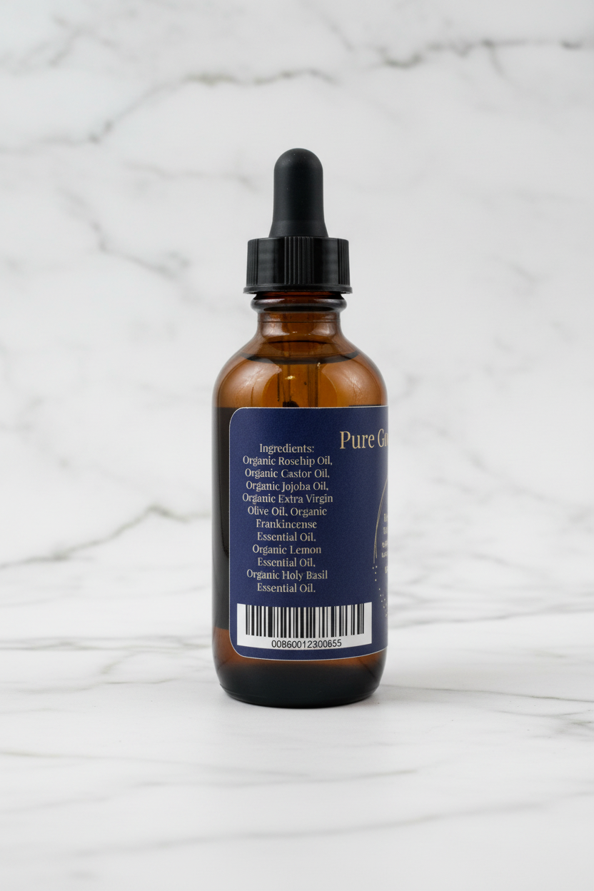 Face Serum Label Close-Up