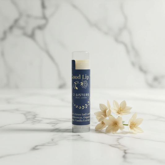Good Lip vanilla balm with flowers
