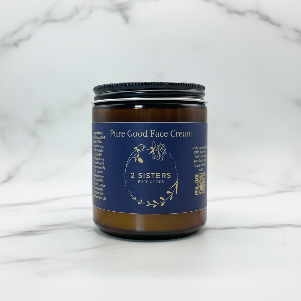 Pure Good Face Cream on White Marble