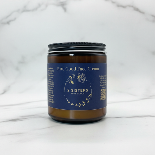 Pure Good Face Cream on White Marble