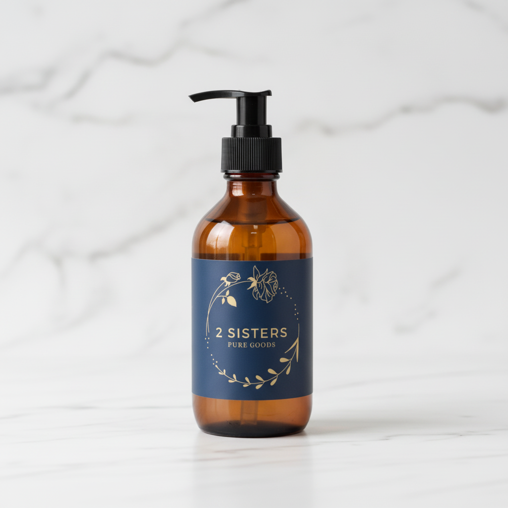 Pure Good Massage Oil on White Marble